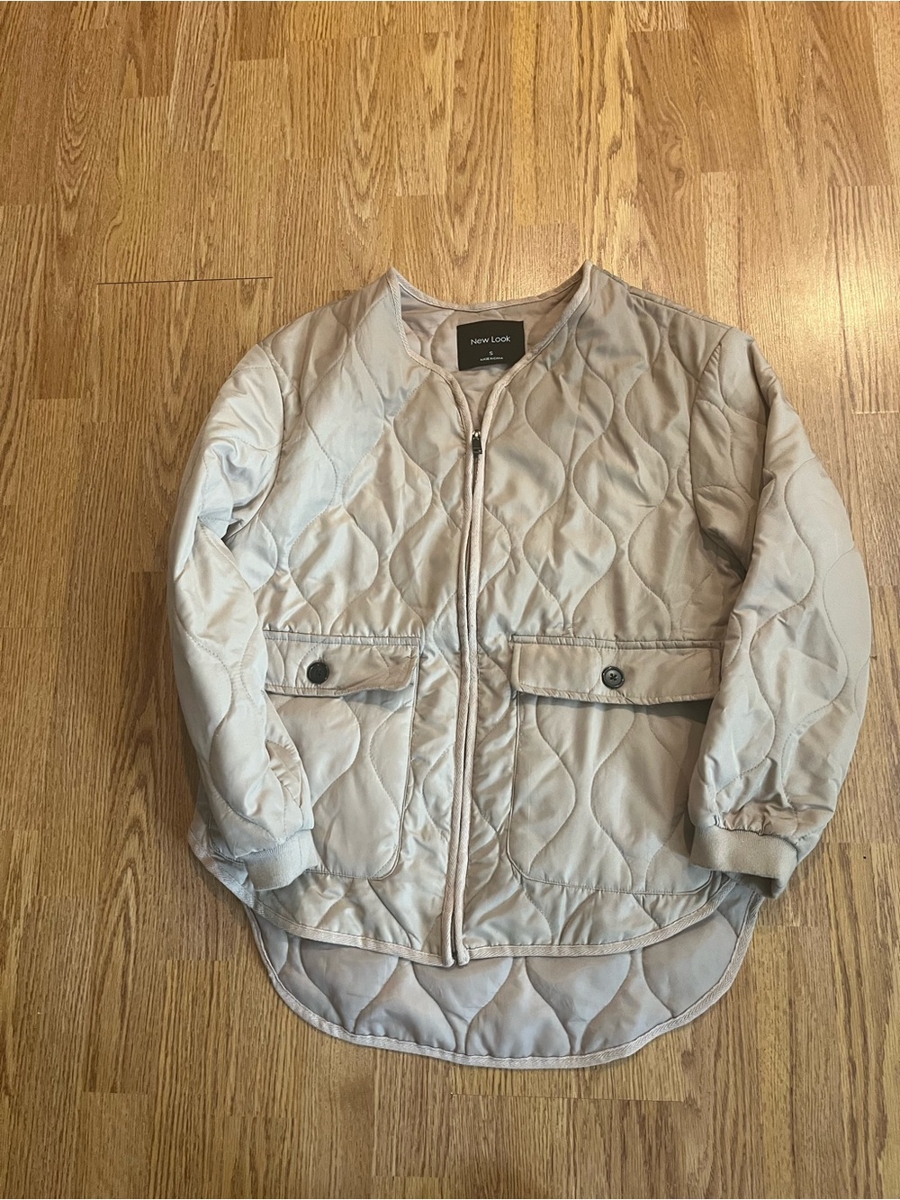 New Look Light Cream Quilted Jacket